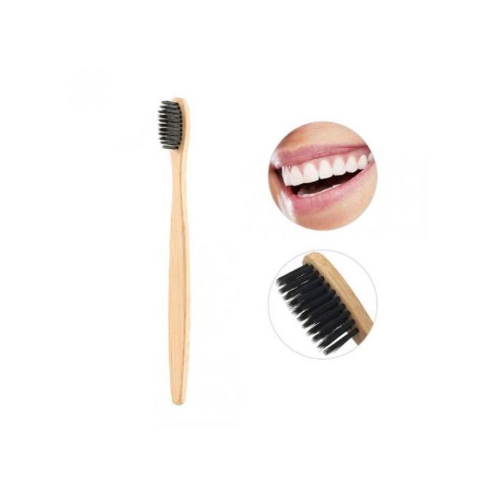 Brosse à dents en bois au charbon de bambou