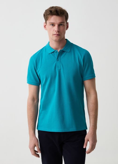 Polo en piqué de coton