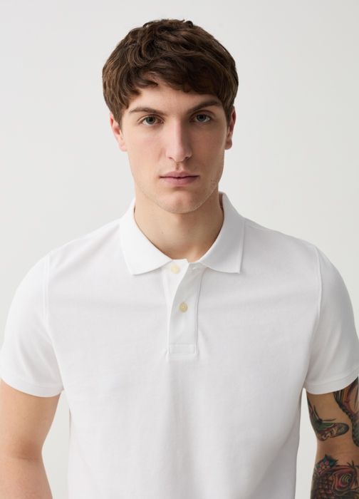 Polo - Non spécifié - Uni - 100% coton biologique - Manches courtes - Col polo