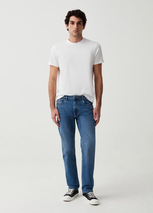 Jeans stretch confort-fit - Non spécifié - Non spécifié - Bleu jeans - Regular - Taille standard