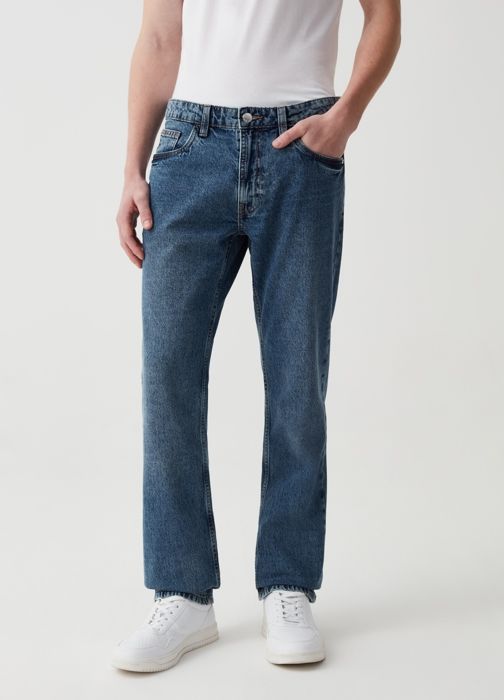 Jeans - Non spécifié - Coupe Droite - 100% Coton Recyclé - Délavé - Cinq Poches - Marjane Mall - Image 2