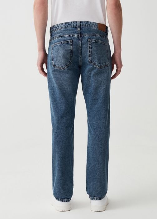 Jeans - Non spécifié - Coupe Droite - 100% Coton Recyclé - Délavé - Cinq Poches - Marjane Mall - Image 3