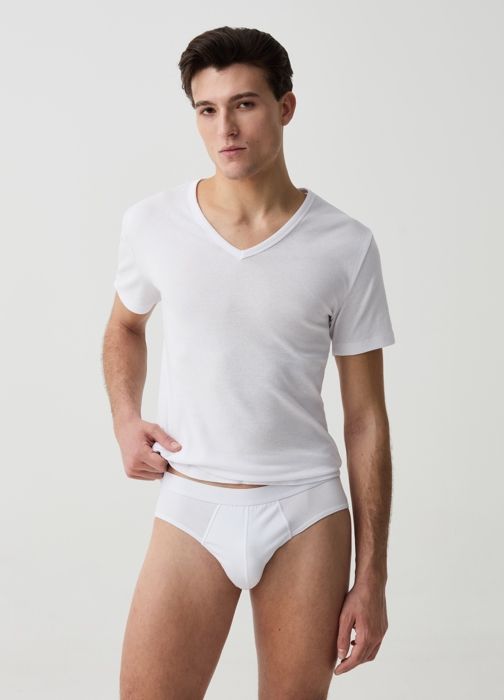 Slips - Noname - Lot de 3 - Coton biologique - Extensible - Taille élastique