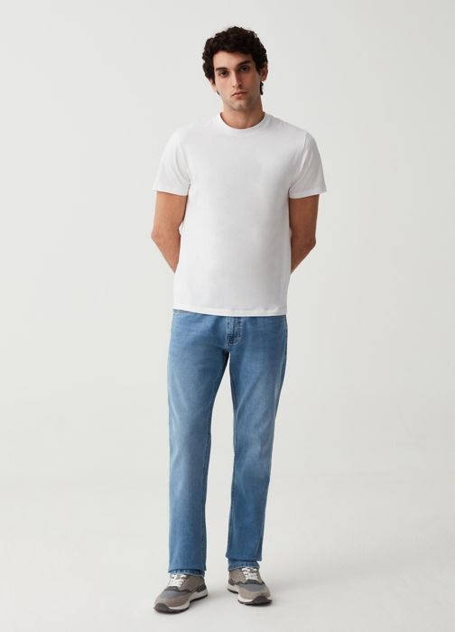 Jeans - Confort-Fit - Bleu Jeans - Coton Recyclé - 5 Poches - Taille Standard