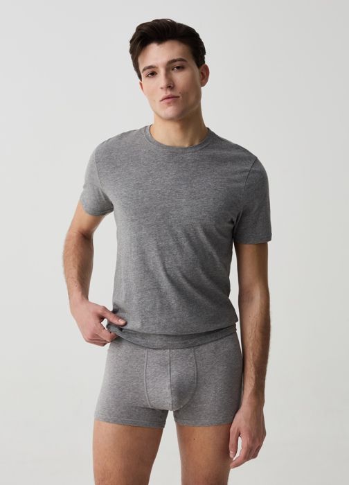Boxers - Noname - Lot de 3 - Coton biologique - Extensible - Gris