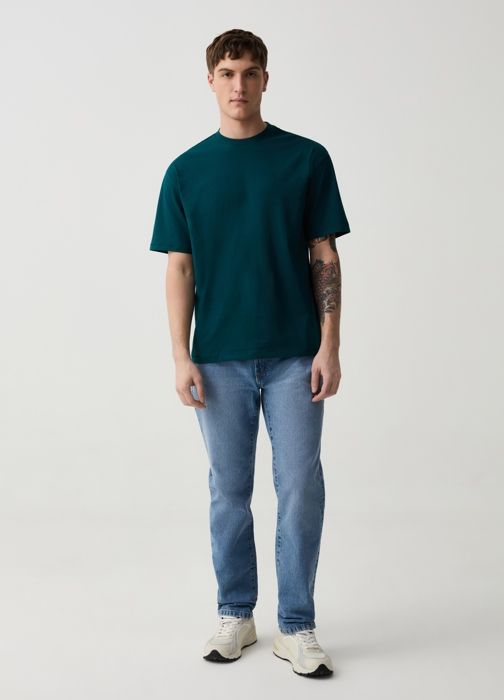 T-shirt - Non spécifié - Coupe décontractée - 100% coton - Col arrondi - Manches courtes