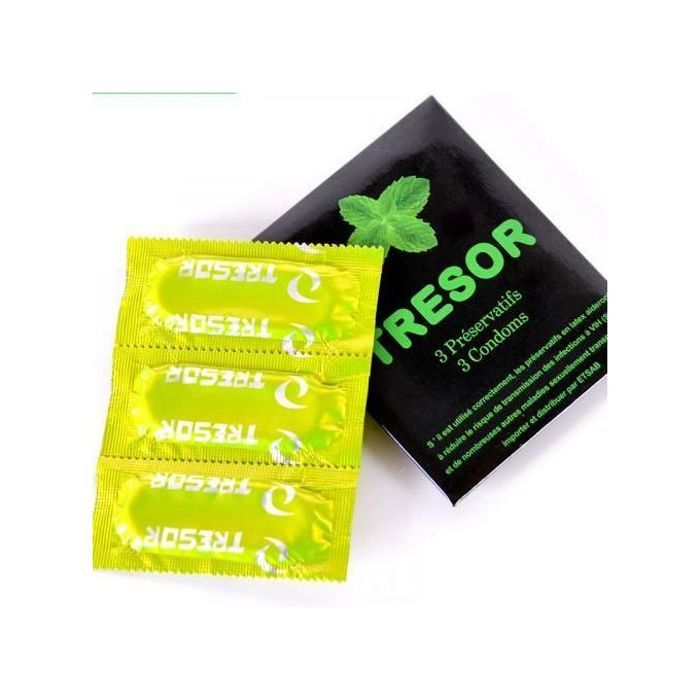 Tresor Préservatif en pointillé de qualité - 3 préservatifs