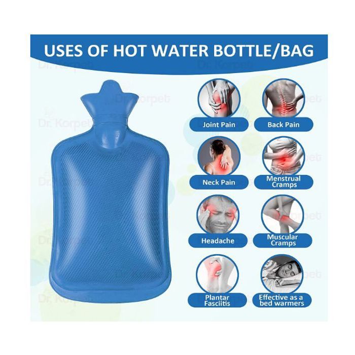 Bouillotte  et  Sac en caoutchouc, Bouteille d'eau chauffante - Soulager la douleur