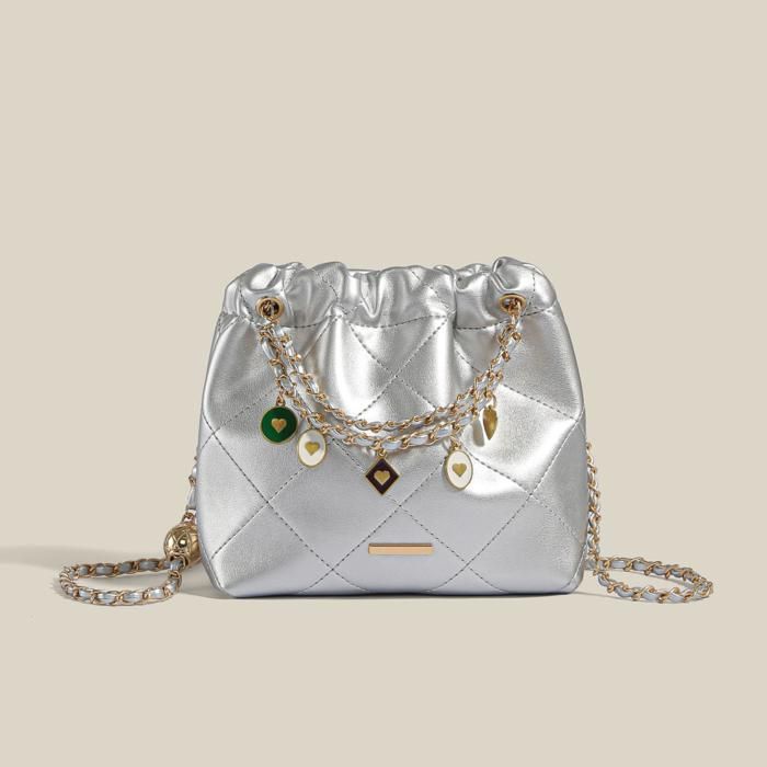Sac à main - COUCOU PARIS - CK087-3 - Luxe - Édition limitée - Cuir gris
