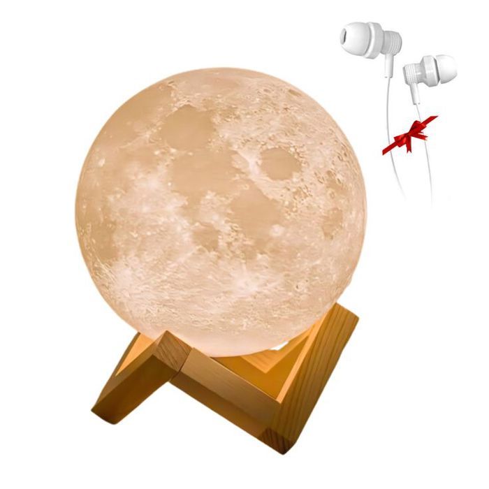 Lampe de Table Mydethun en Forme de Lune – Veilleuse pour Enfants, Recharge USB