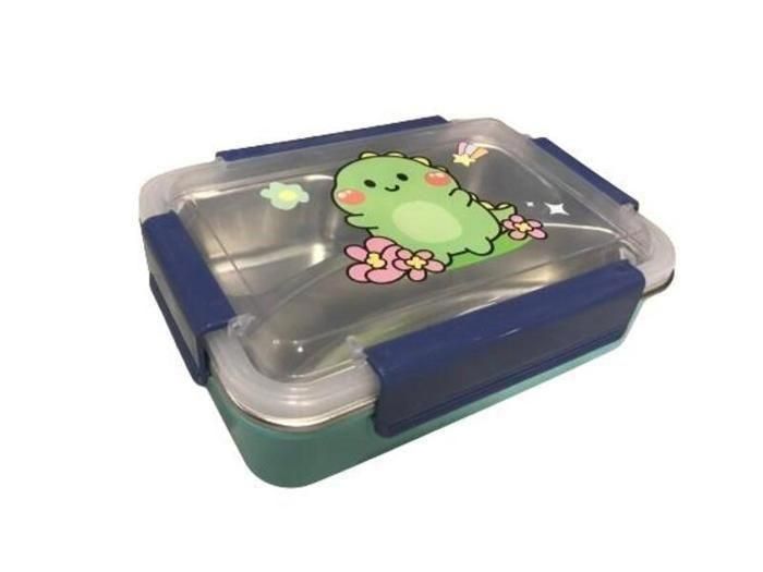 Boîte à lunch - AYA HOME - Modèle en plastique et acier inoxydable - Bleu - 900 ml - Rectangulaire