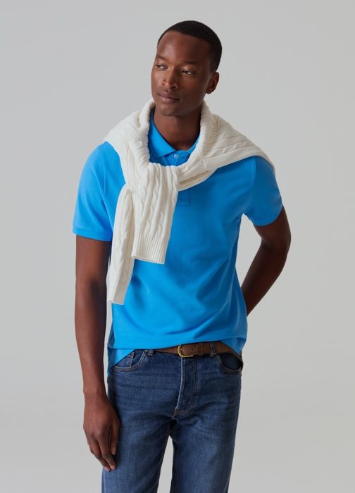 Polo - PIOMBO - Supima - 100% Coton - Manches Courtes - Couleur Turquoise
