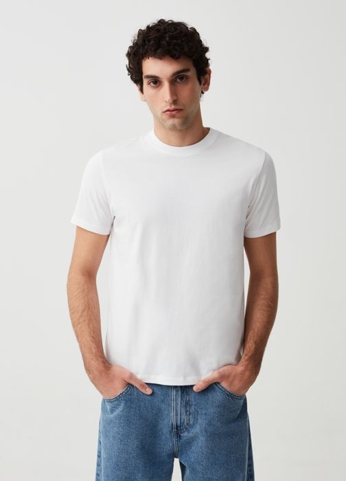 T-shirt en coton biologique à col rond
