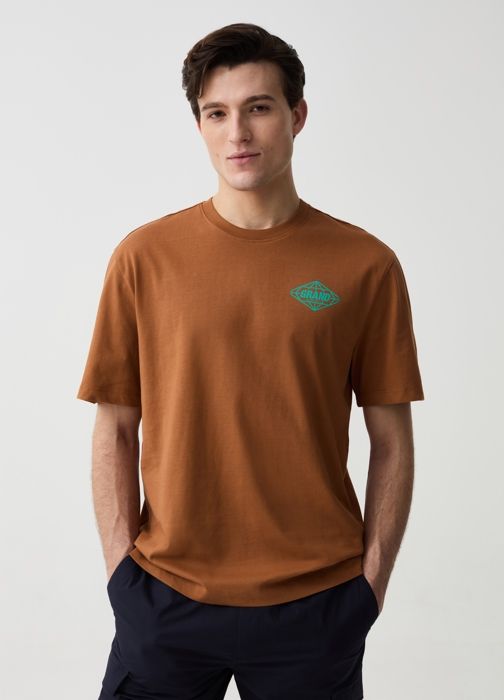 T-shirt - Grand&Hills - Imprimé logo - 100% coton - Col rond - Manches courtes