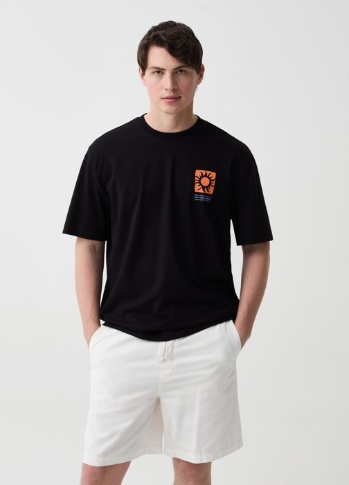 T-shirt en coton imprimé