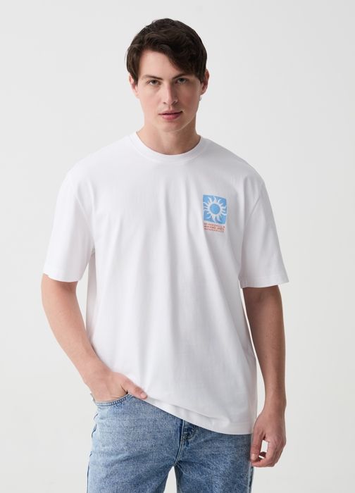 T-shirt en coton imprimé