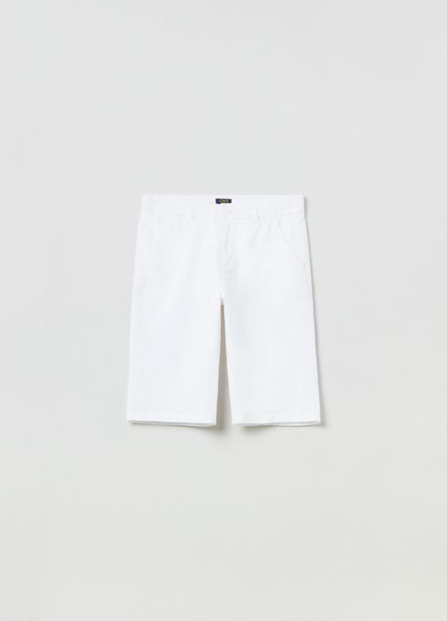 PANTALON COURT POUR GARÇONS DE 10 À 15 ANS - BRIGHT WHITE             