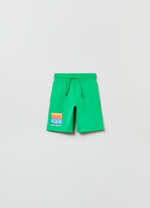 Bermudas - Grand&Hills - Imprimé palmiers - 100% coton - Taille élastique - Garçon