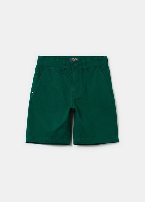 Bermuda Chino - Non spécifié - Enfant - 100% Coton - Vert - Réglage Taille