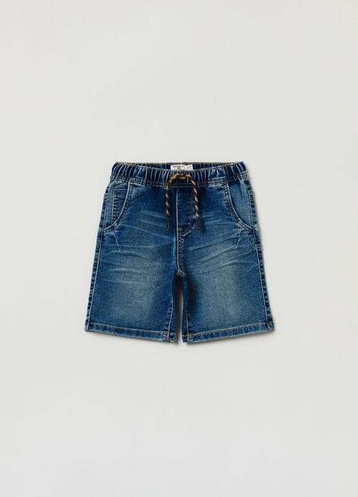 Short en jean - Non spécifié - Délavé acid - Cordon de serrage - 5 poches - Garçon