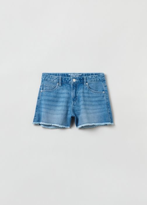 Short en jean - Non spécifié - Motif papillon - 100% coton - Enfant - Fille