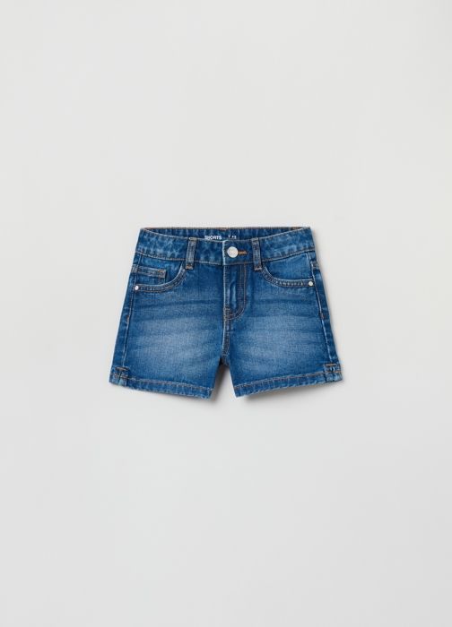 Short en denim - Non spécifié - Non spécifié - 100% coton - Effet délavé - Cinq poches