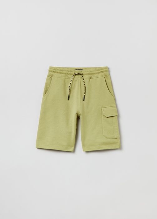 Short - Non spécifié - Enfant - 100% Coton - Vert - Coupe Loose