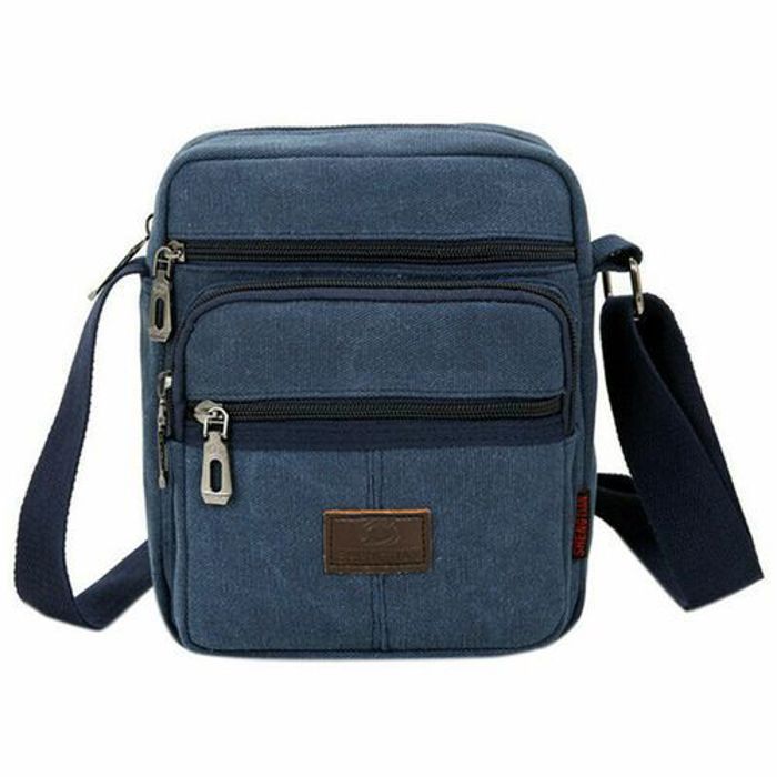 Sac à bandoulière poitrine en Canvas, Zip Casual Travel Messenger Pack,