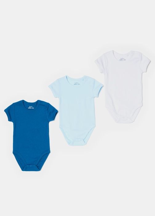 Pack de trois bodys à manches courtes en coton