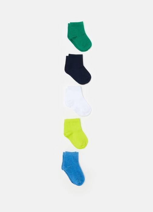 Chaussettes courtes - Multicolore - Enfant - Garçon - 5 paires - Coton stretch