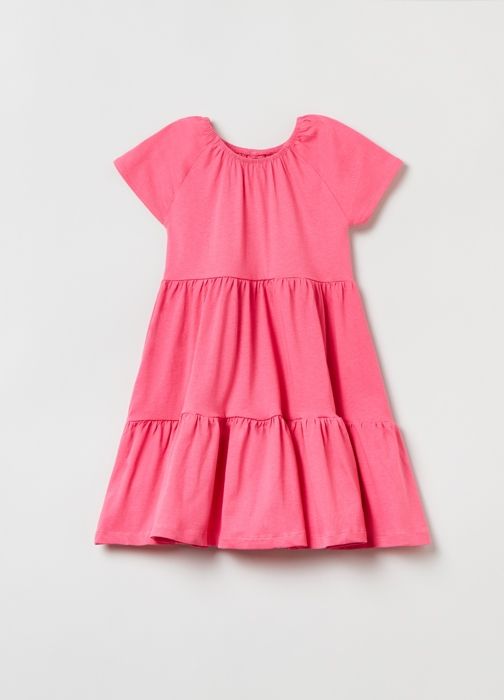Robe à étages - Non spécifié - Non spécifié - 100% coton - Manches courtes - Encolure élastiquée