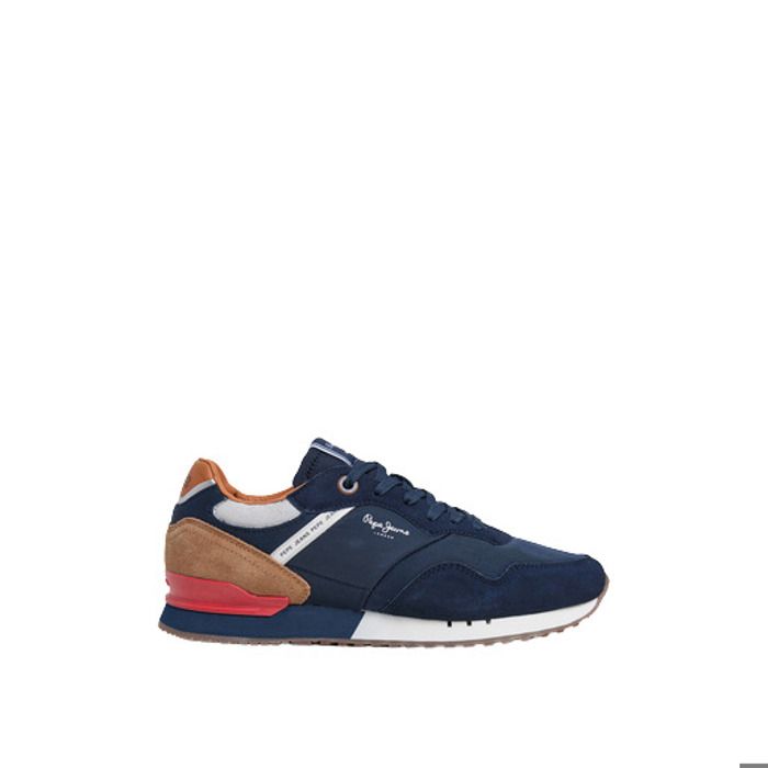 Baskets - Pepe Jeans - London Brand - Bleu marine - Lacets - Plat