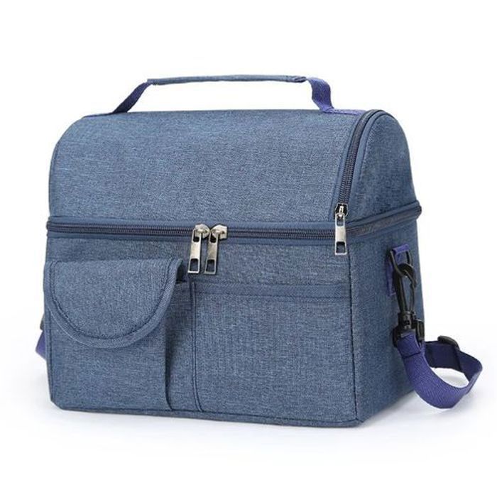 Sac Isotherme - Lunch Sac - Bleu - Grande Capacité - Pratique - Pique-Nique