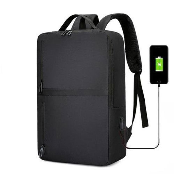 Bookbag Élégant avec Port USB, Sac à Dos Intelligent - 15,6" - Noir