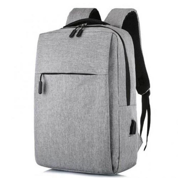Sac à dos Pc, classique Cartable pour voyage, bag d'affaires, Gris
