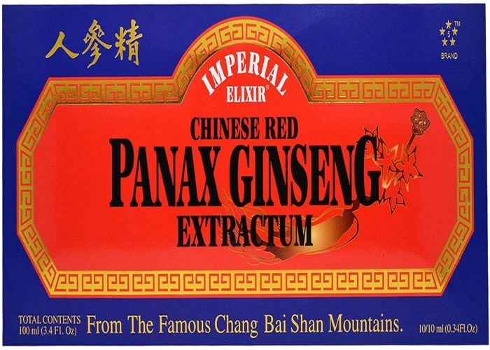 Imperial elixir chinese red panax ginseng 10 bouteille chacun 10 ml