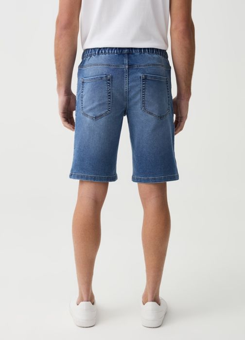 Joggeurs bermuda en denim avec cordon de serrage - Marjane Mall - Image 3