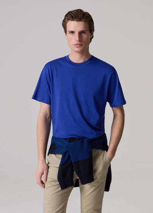 T-shirt - PIOMBO - Col rond - 100% coton Supima - Manches courtes - Coupe regular