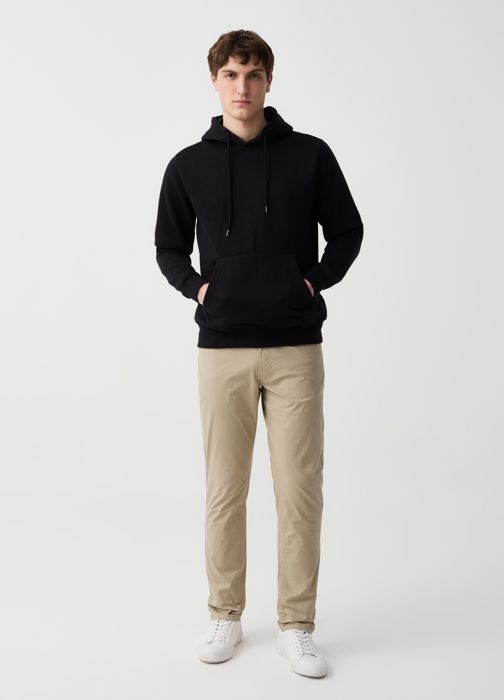 Pantalon - COTON - Cinq poches - Beige - Homme - Extensible