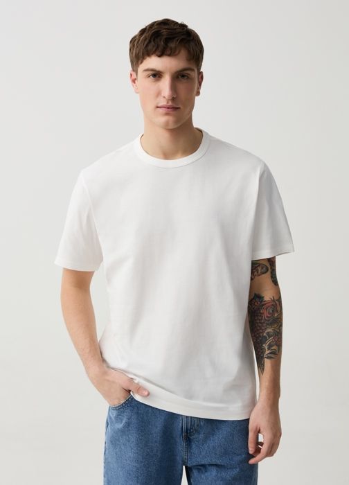 T-shirt en coton à coupe décontractée