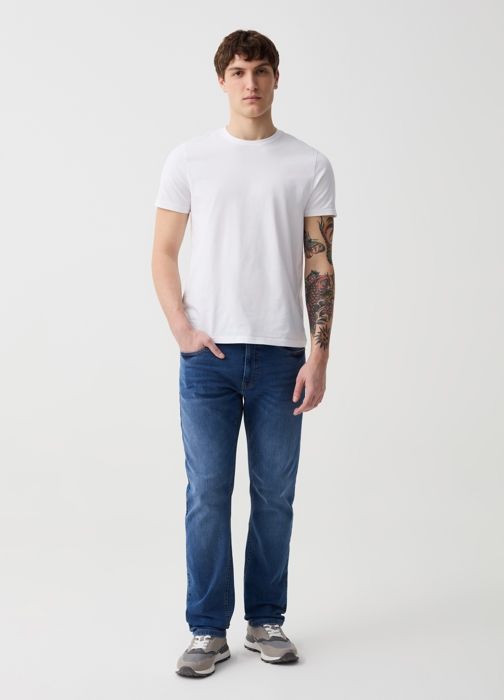 Jean skinny - Non spécifié - Effet décoloré - Coton recyclé - 5 poches - Extensible - Marjane Mall - Image 1