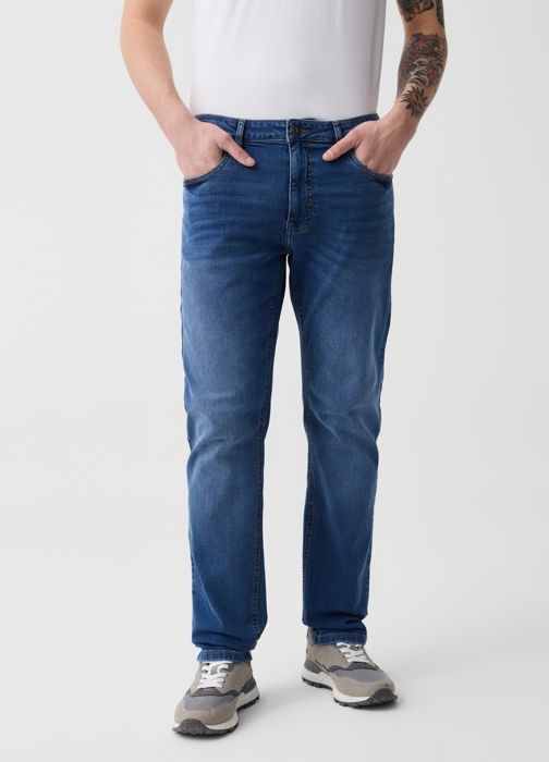 Jean skinny - Non spécifié - Effet décoloré - Coton recyclé - 5 poches - Extensible - Marjane Mall - Image 2