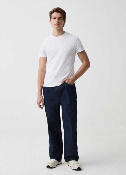 Jean parachute - Non spécifié - Cordon de serrage - 100% coton recyclé - Coupe loose - 5 poches