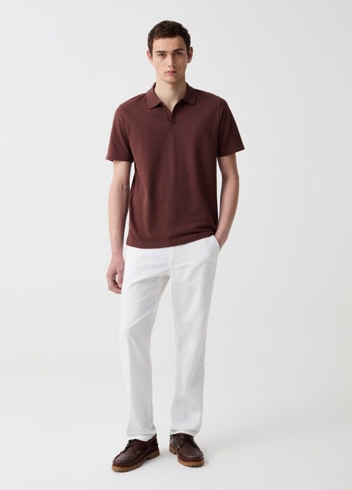 Pantalon Chino - Non spécifié - Blanc - 55% Lin - 45% Coton - Homme