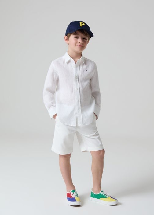 Bermuda - PIOMBO - Enfant - Coton stretch - Poches - Réglage interne de la taille