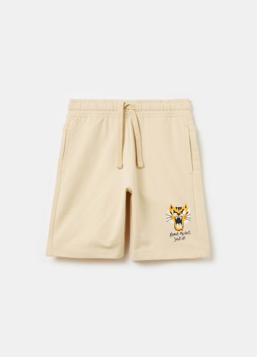 Bermuda - Non spécifié - Enfant - 100% coton - Imprimé tigre - Poches verticales