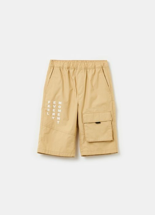 Bermudas cargo - Non spécifié - Enfant - 100% coton - Taille élastiquée - Poches multiples