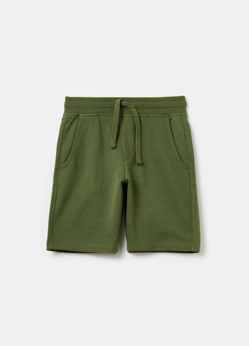 Bermudas en molleton - Non spécifié - Non spécifié - Cordon de serrage - 100% coton - Vert