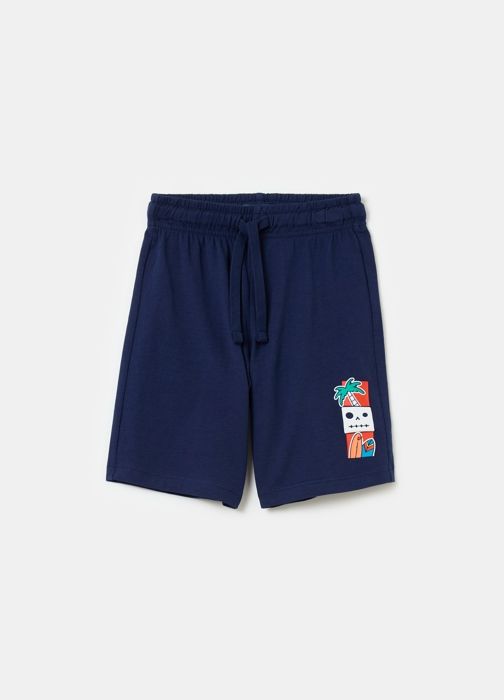 Bermuda Jogger - Non spécifié - Imprimé Surf - 100% Coton - Cordon de Serrage - Enfant Garçon