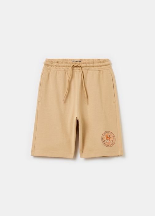 Bermudas - Non spécifié - Enfant - 100% coton - Taille élastiquée - Imprimé en lettres
